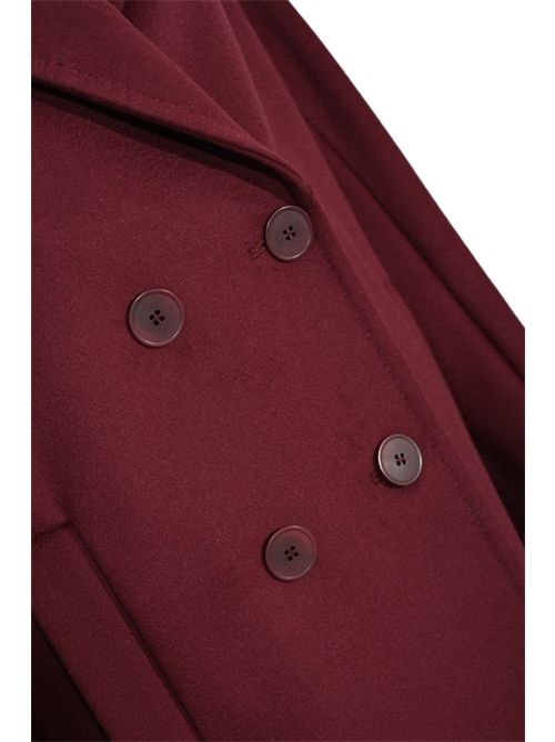 Cappotto over Agenda in lana Bordeaux MAX MARA STUDIO | 2526016081600084
